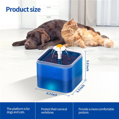 2L Automatic(USB) Cats Water Fountain with LED Lighting